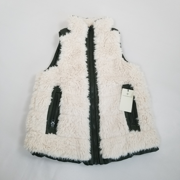 Tuckernuck Jackets & Blazers - Tuckernuck Reversible Faux Leather Faux Shearling Vest Size XS NWT